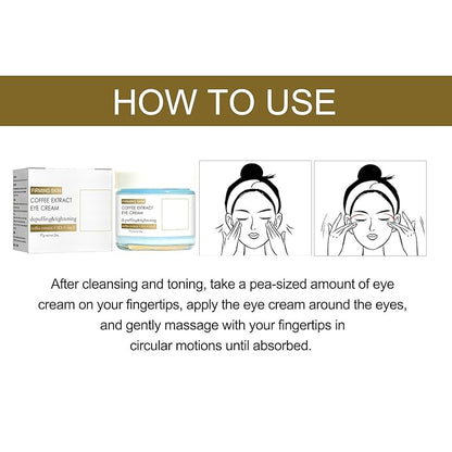 2Pcs Caffeine Eye Cream, Caffeine Eye Cream For Dark Circles And Puffiness, Korean Retinol Fix Eye Cream For Tightening And Firming Skin