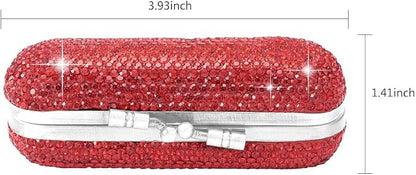 XhuangTech Bling Lipstick Holder Case With Mirror, Rhinestone XhuangTech