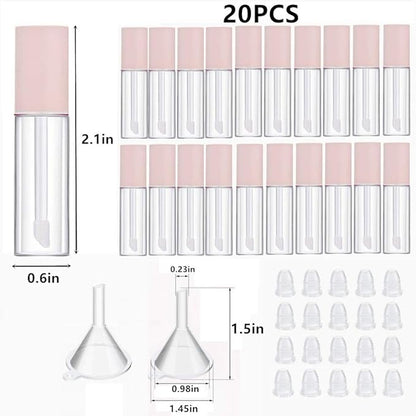 Pink lip gloss tubes with wand empty bottles gloss