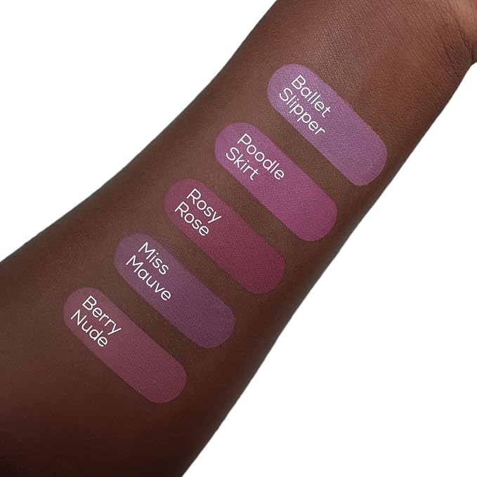 Aromi Matte Liquid Lipstick | Long-Lasting, Waterproof, Smear, Smudge + Transfer Proof, Dusty Rose Lip Color, Nude Shade, Vegan Makeup (Berry Nude)