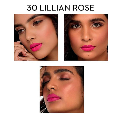 SUGAR Cosmetics Matte As Hell Crayon Lipstick30 Lillian Rose (Magenta) with SharpenerHighly pigmented, Creamy Texture, Long lasting Matte Finish