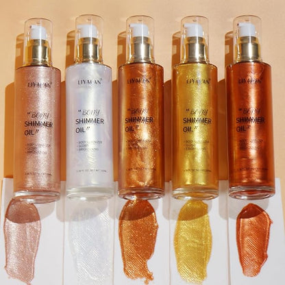 Liyalan Shimmer Body Oil Rose Gold
