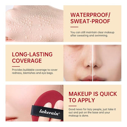 Flawless Glass Skin with Cushion Foundation - Long-lasting, (Camel, ) 18g