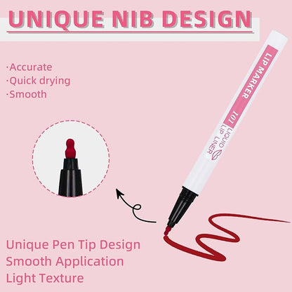 Lip Stain Marker, Matte Natural Red Liquid Lip Hydrating