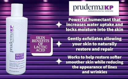 KP Keratosis Pilaris Treatment, KP Bump Eraser Hydrating lotion, Bumps Be Gone, Moisturizing and exfoliating lotion For Rough and Bumpy Dry Skin For Body, 8 Oz