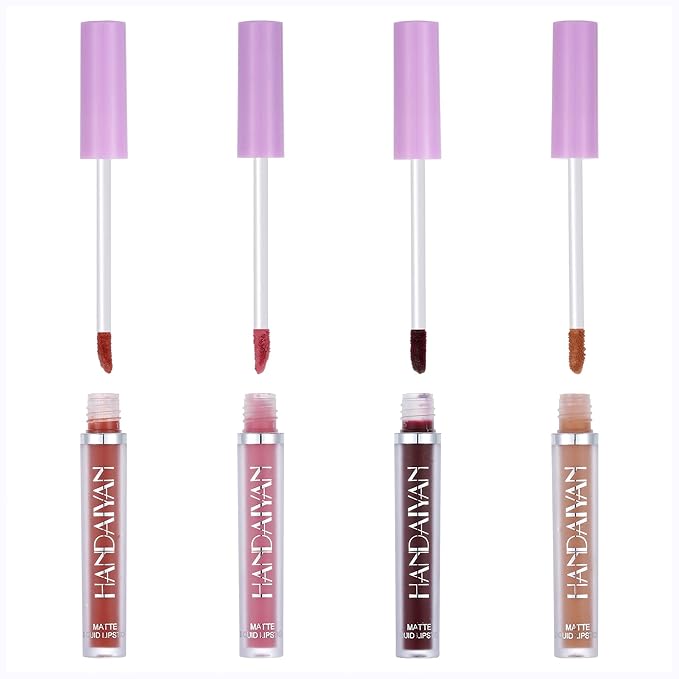 4Pcs Matte Liquid Lipstick Lipgloss Lip Gloss Stain Lipgloss