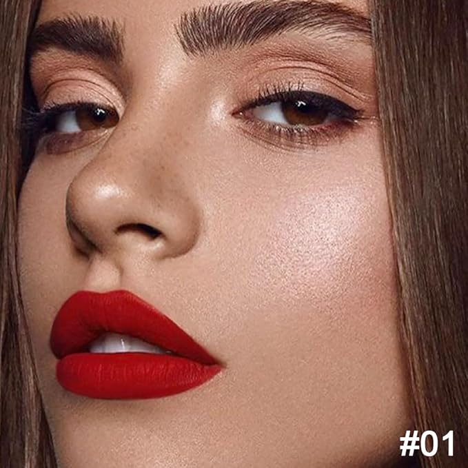 evpct 1Pcs Ruby Red Lip Liner and Lipstick