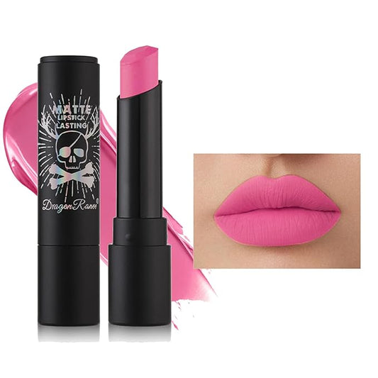 Pink Matte Lipstick Tube, Smudge Proof Long Lasting Smudge