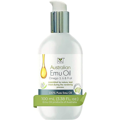 Y-Not Natural Ultra Pure Australian Emu Oil - Luxury, Hospital Grade Emu Oil 100ml | Free Range Aboriginal Omega 3, 6 & 9 Oil - The Ultimate Moisturizer for Skin, Hair, Nails, and Scalp