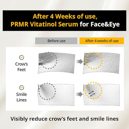 PRIMERA (PRMR) 𝐘𝐨𝐮𝐭𝐡 𝐑𝐚𝐝𝐢𝐚𝐧𝐜𝐞 𝐕𝐢𝐭𝐚𝐭𝐢𝐧𝐨𝐥 𝐒𝐞𝐫𝐮𝐦 - Retinol with Vitamin C Bundle SET VitaminC, Korean Skin Care, Moisturizing, Shiny, Elastic, Lifting, 0.7 oz (21 g *2)