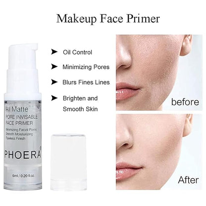 PHOERA Foundation,3 PCS Contour Stick Makeup Kit, Shades (102+Fair-Light Contour/Nude+#03,#09,#12)