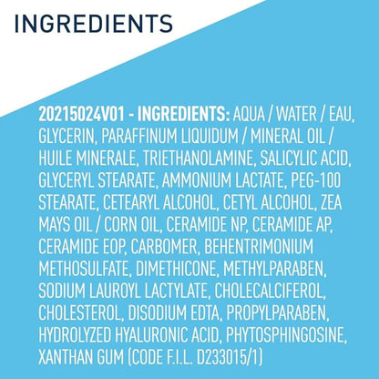 CeraVe SA Lotion for Rough & Bumpy Skin, Vitamin D, Hyaluronic Acid, Lactic Acid, Niacinamide & Salicylic Acid, Gentle Exfoliating Rough And Bumpy Skin Lotion, 19 Ounce