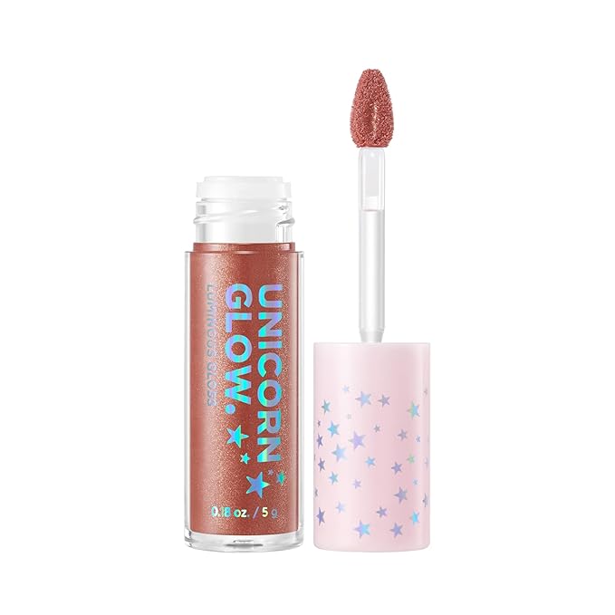 UNICORN GLOW Luminous Lip Gloss, [#2 Topaz ]- Moisturizing Lip Gloss with Shimmery Finish - Lightweight, Sheer and Hydrating[0.18 oz. / 5 g]