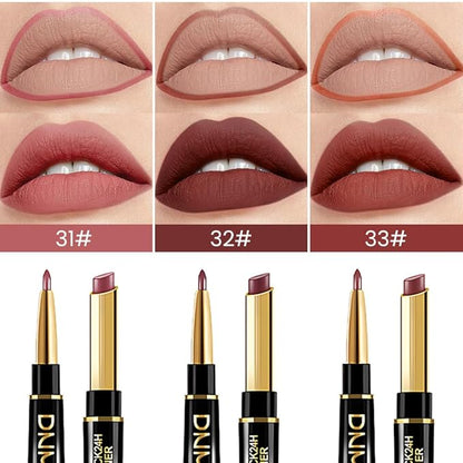 evpct 3Pcs Matte Lip Liner and Lipstick Comb