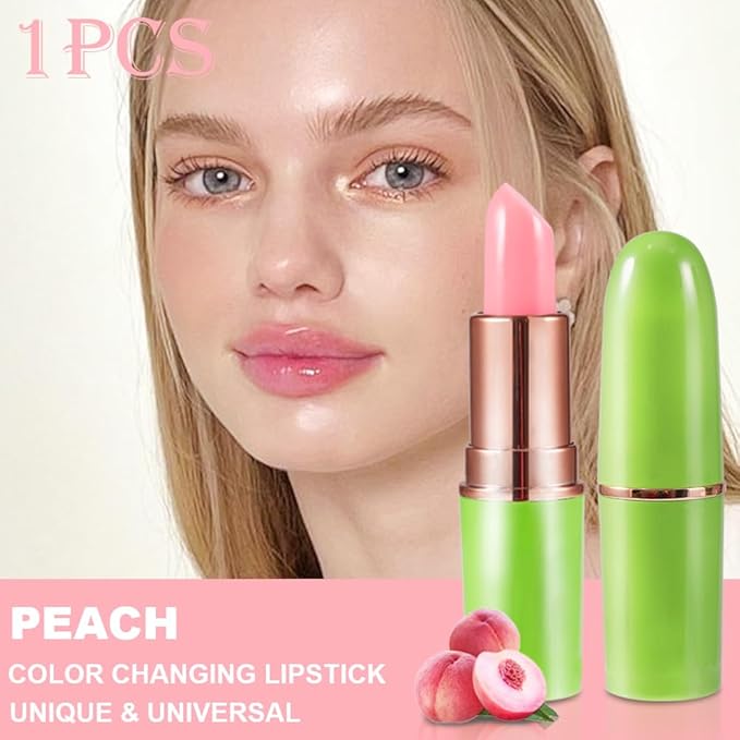 BINGBRUSH Peach Color Changing Lipstick Queen,Moisturizer Long Lasting Lipstick