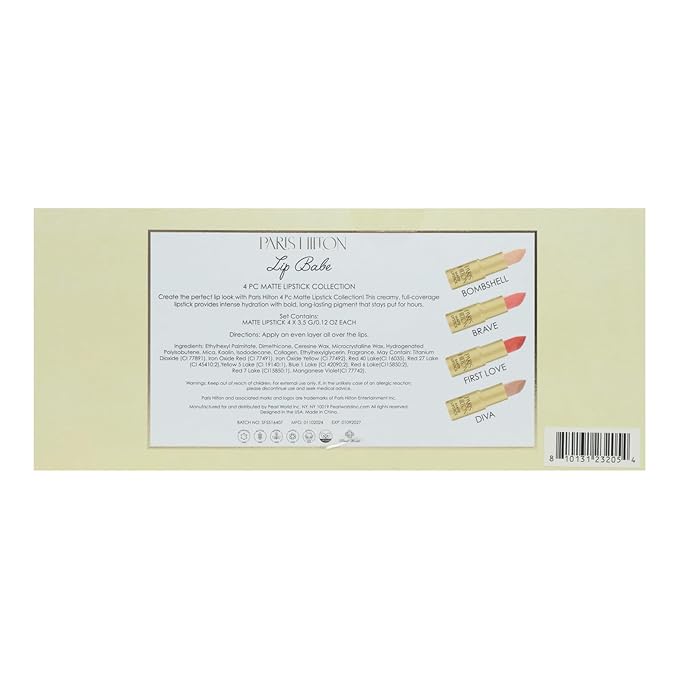 Paris Hilton Matte Lipstick Collection - Long Lasting Long