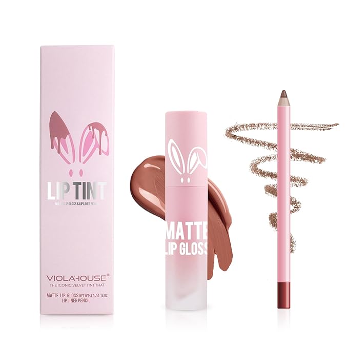 VIOLA HOUSE Lipstick Lip Liner Set, Matt Lipstick Non-Fading,