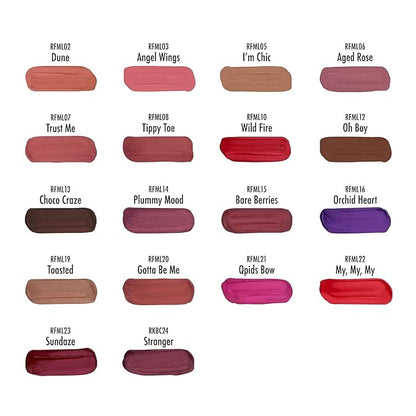 Ruby Kisses Forever Matte Liquid Lipstick 5 Pack RFML08&13&14&21&22