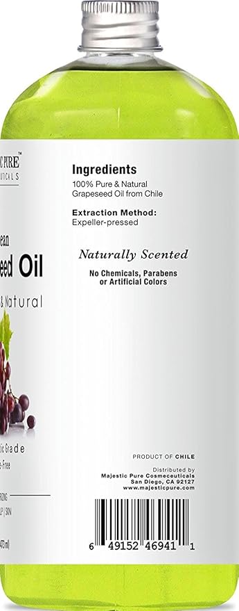 MAJESTIC PURE Grapeseed Oil, Pure &