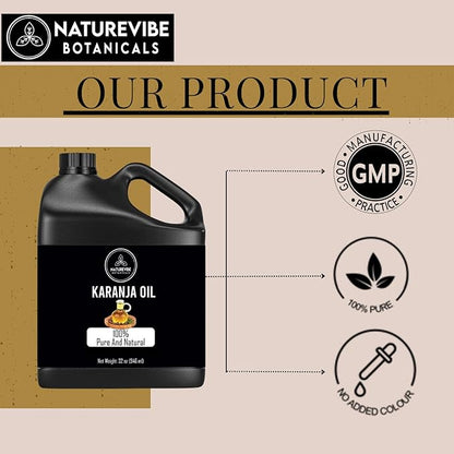 Naturevibe Botanicals Karanja Oil 32 Ounces