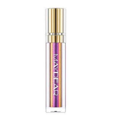 Maydear Chameleon Lipstick, High Pigmented Pink Lipstick for Women Metallic Shine Lip Gloss, Full-Coverage Multichrome Lipstick Long Lasting Rainbow Lip Makeup, Fuchsia(01)