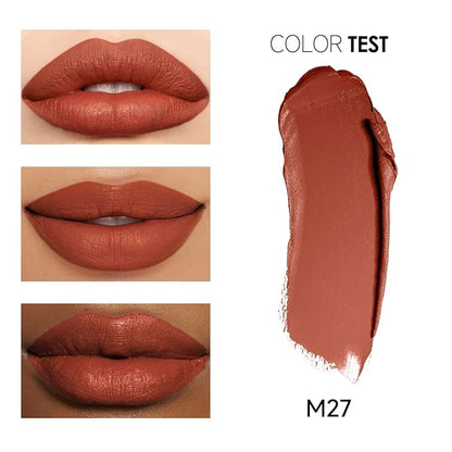 Matte Lipstick Hydrating Lip Color Makeup, Highly Pigmented Lipstick with Moisturizing Formula, Lightweight, Smooth, M27
