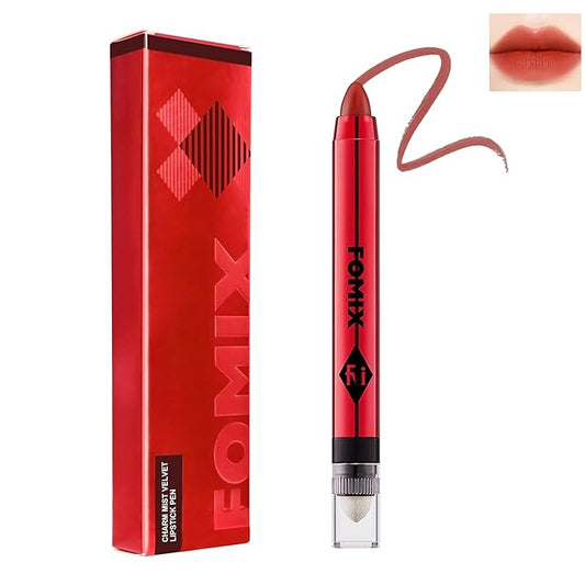 Velvet Matte Lipstick Stick with Brush-2 in 1 Long