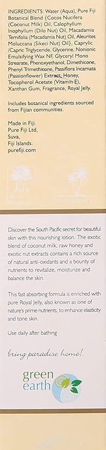 PURE FIJI Body Lotion Hydrating - Moisturizing Lotion for Dry Skin with Coconut Milk and Vitamin E, Organic Body Lotion For Women and Men, Coconut Milk and Honey Scent, 3 oz