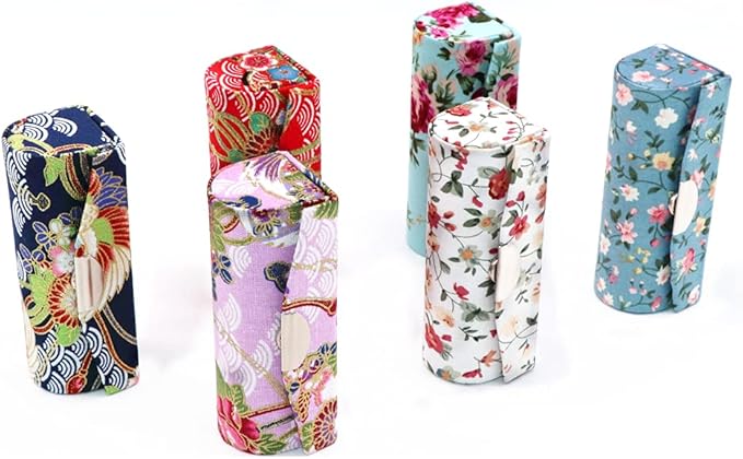 Outman PACK of 6 Floral Lipstick Case Holder Storage