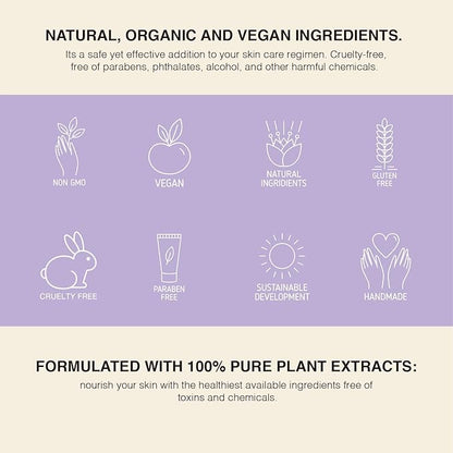 Lavender Multi-Use Oil for Face, Body and Hair - Organic Blend of Apricot, Vitamin E, Fractionated Coconut and Sweet Almond Oil Moisturizer for Dry Skin, Scalp and Nails - 4 Fl Oz