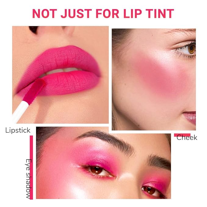 BINGBRUSH 4Pcs Bright Vivid Color Lip Tint With BINGBRUSH