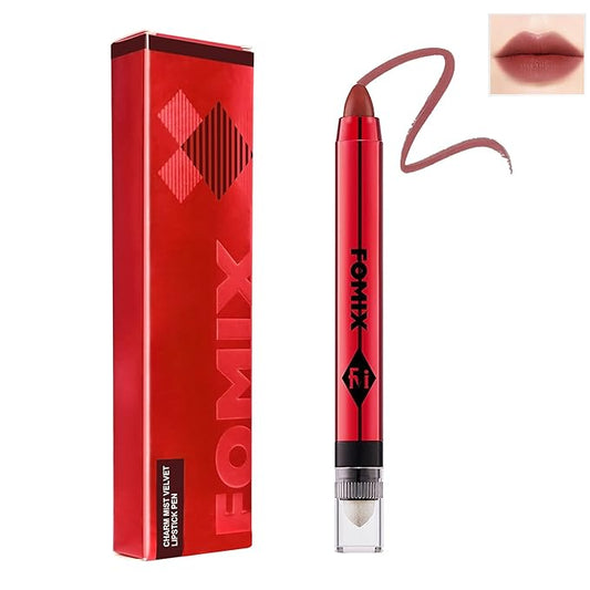 Velvet Matte Lipstick Stick with Brush-2 in 1 Long