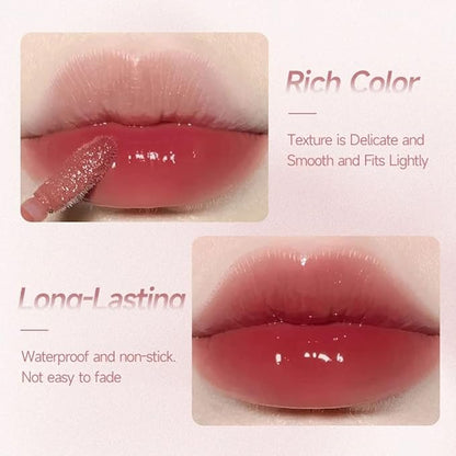 10 Colors Lip Tint Stain Set,Tint Stain Plumping Mini Liquid Lipstick, Watery Finish Lip Tint Stain Korean Lip Gloss,Long lasting Non-Stick Cup Waterproof, High Pigment, Vivid Color, Lip Tint Makeup