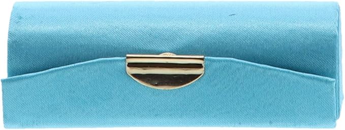 Motique Accessories Turquoise Solid Satin Ladies Lipstick Case