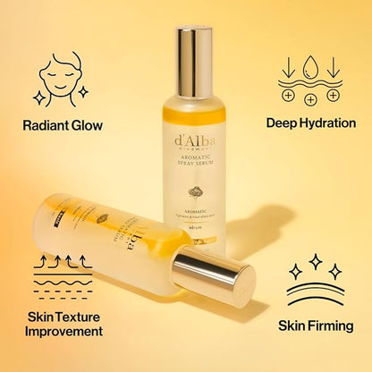 d'alba Piedmont Italian White Truffle First Aromatic Spray Serum, Fragrant VEGAN Glowy Antioxidant Face Mist, Deep Hydration Skin Firmness, Korean Skin Care (4.05 fl.oz)