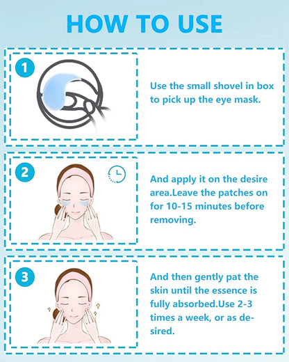 Under Eye Patches (60Pcs) - Upgraded Eye Mask Hyaluronic Acid & Collagen,Eye Treatment Mask,Under Eye Bag Treatment,Eye Mask for Puffy Eyes,Under eye Dark Circles,Women's Mother's Day Gift for Women