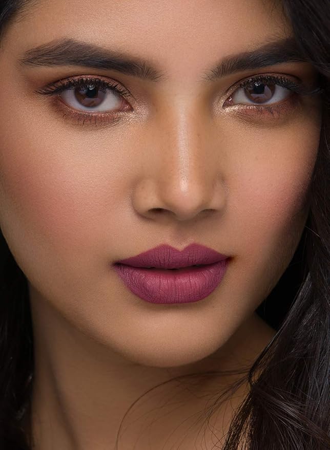 SUGAR Cosmetics Matte As Hell Crayon Lipstick With Free Sharpener, Long-Lasting Matte Lip Crayon - 25 Lily Aldrin (Mauve Pink)