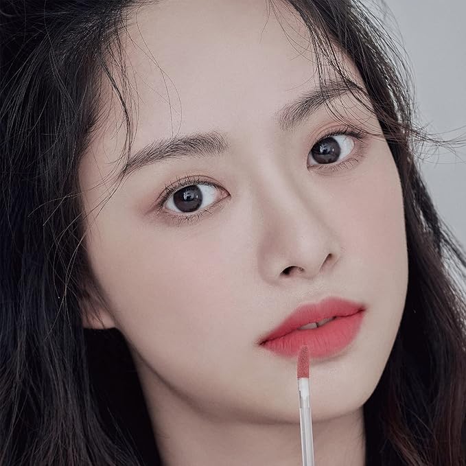 Mellow Velvet Lip Tint | Non-Sticky Lightweight Korean Lip Stain, High Pigmented Long Lasting Moisturizing Soft Matte Liquid Lipstick, Natural Vivid Color, Some Attempt