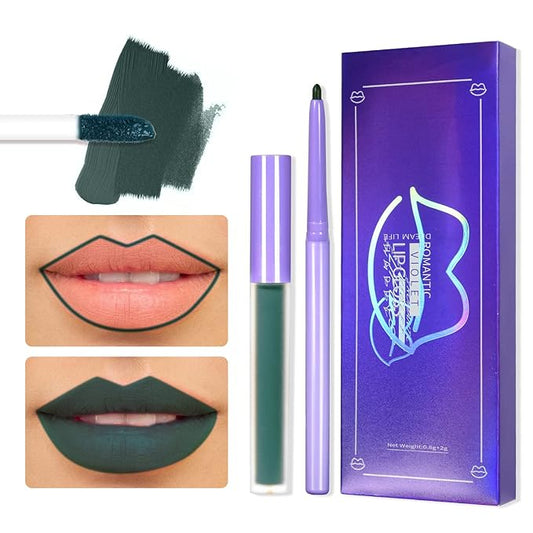 DAGEDA Matte Liquid Lipstick, 2Pcs Lip Liner DAGEDA