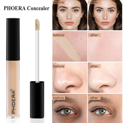 PHOERA Foundation,3 PCS Contour Stick Makeup Kit, Shades Warm peach+#03,#09,#12)