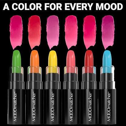 MOODmatcher Original Color Changing Lipstick – 12 Hours Long-Lasting, Moisturizing, Smudge-Proof, Glamorous Personalized Color, Premium Quality – Made in USA (Black)