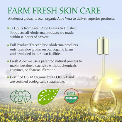 Aloderma Aloe Eye Cream Set, 2 pieces - Brightening Eye Cream, Firming Eye Cream