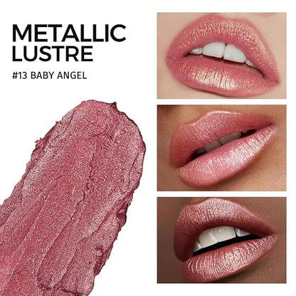 Glitter Lipstick for Women with Metallic 3D Shine Lipstick 14OZ