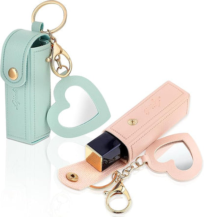 Ouligay 2 Pieces Leather Lipstick Cases Portable Lipstick Ouligay
