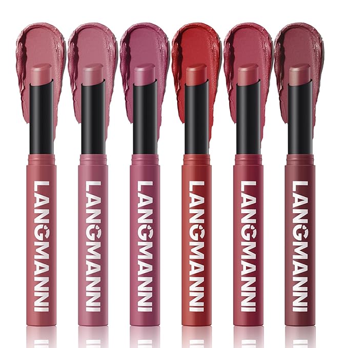 Jolilab 6 Pcs Velvet Matte Lipstick Nude Matte Lipstick