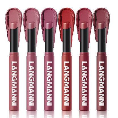 Jolilab 6 Pcs Velvet Matte Lipstick Nude Matte Lipstick