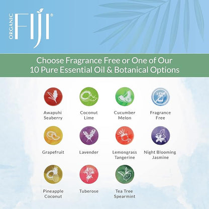 Coco Fiji Face & Body Lotion Infused With Coconut Oil | Lotion for Dry Skin | Moisturizer Face Cream & Massage Lotion for Women & Men | Fragrance Free 12 oz, Pack of 3