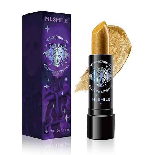 Glitter Lipstick, Pearlized Shimmering Metallic Lip Color, Moisturizing Glitter
