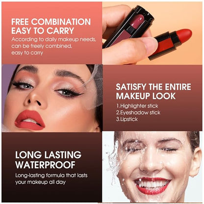 5Pcs Matte Lipstick Set + 5Pcs Matte Cream Countour/Highlight