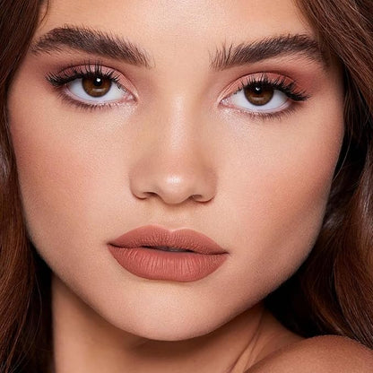 2Pcs Matte Liquid Lipstick and Lip Liner Set,Waterproof Gloss